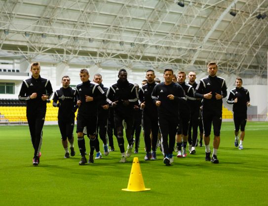The team started their training sessions