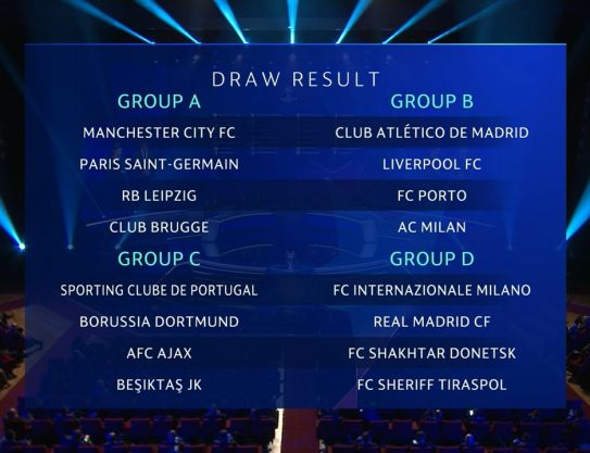 Adversaires de la phase de groupes