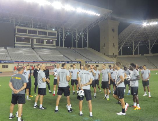 Training session before the match with FC Qarabag
